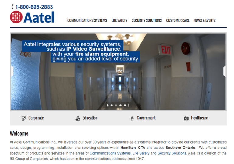 Lunarstorm's Aatel Communications web design Hamilton