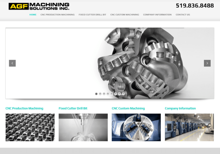 Lunarstorm's AGF Machining website design services