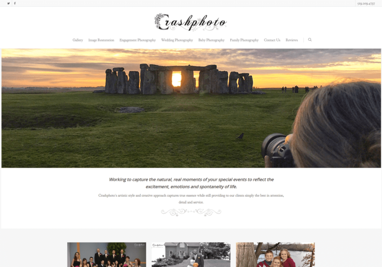 Crashphoto Photography web design Brantford
