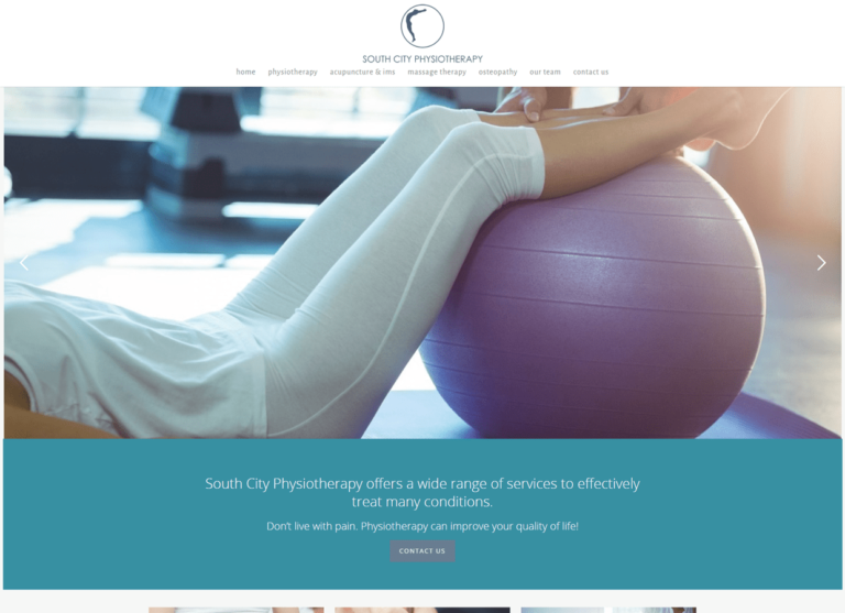South City Physiotherapy mobile web design