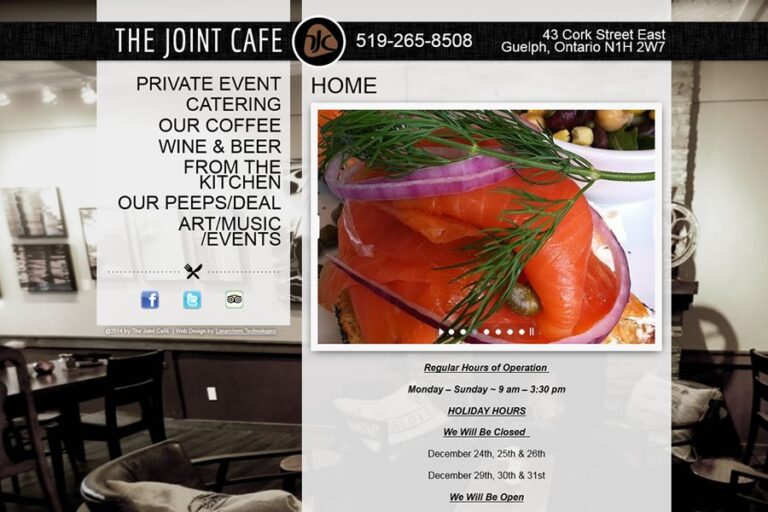 The joint cafe website design