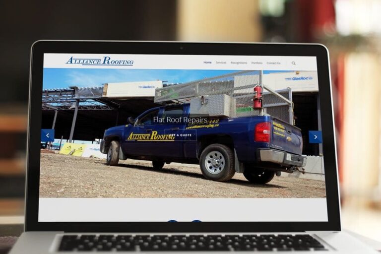 alliance roofing sheet metal custom web design Guelph from Lunarstorm